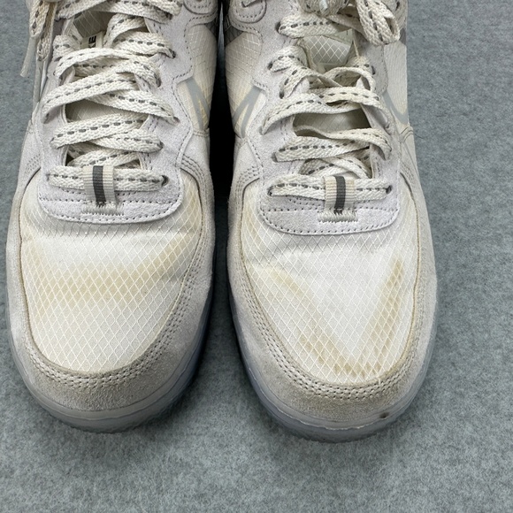 Nike Air Force 1 React QS Gray White Size 10 CQ8879 100 Swoosh Classic - Picture 6 of 13